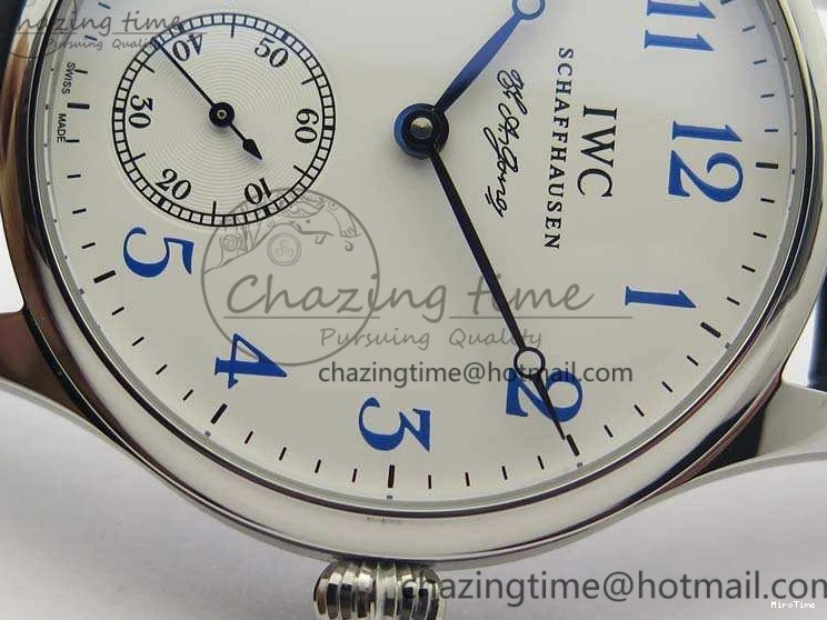 MIROTIME 0101 Portuguese Fa Jones IW544203 SS GSF 1:1 Best Edition White Dial On Leather Strap Trendsetting 7235